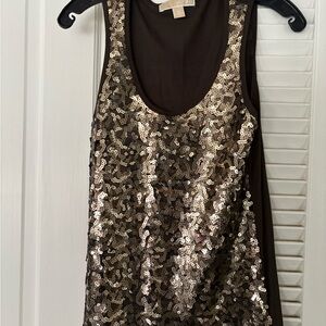 MICHAEL Michael Kors Gold Sequin Tank Top